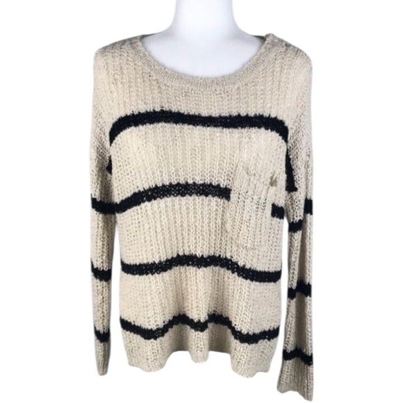 Charlotte Russe Striped Pullover Sweater Size M - Picture 1 of 8